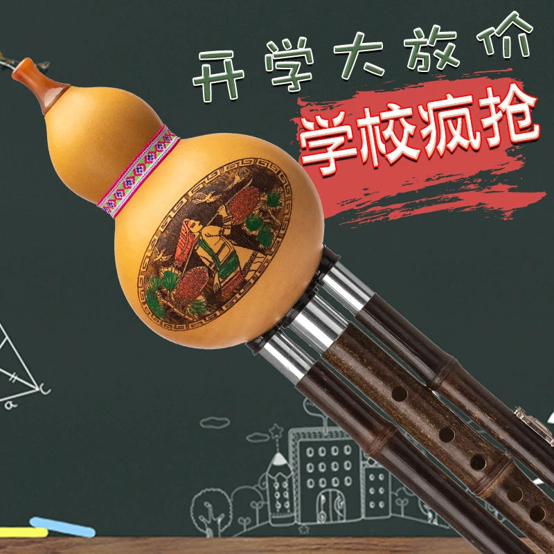紫竹葫芦丝乐器初学者小学生c调降b调成人儿童自学入门专业演奏型