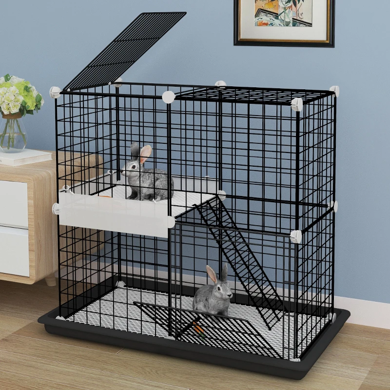 兔笼子双层室内特大号别墅兔子屋窝防喷尿家用养殖饲养笼宠物用品