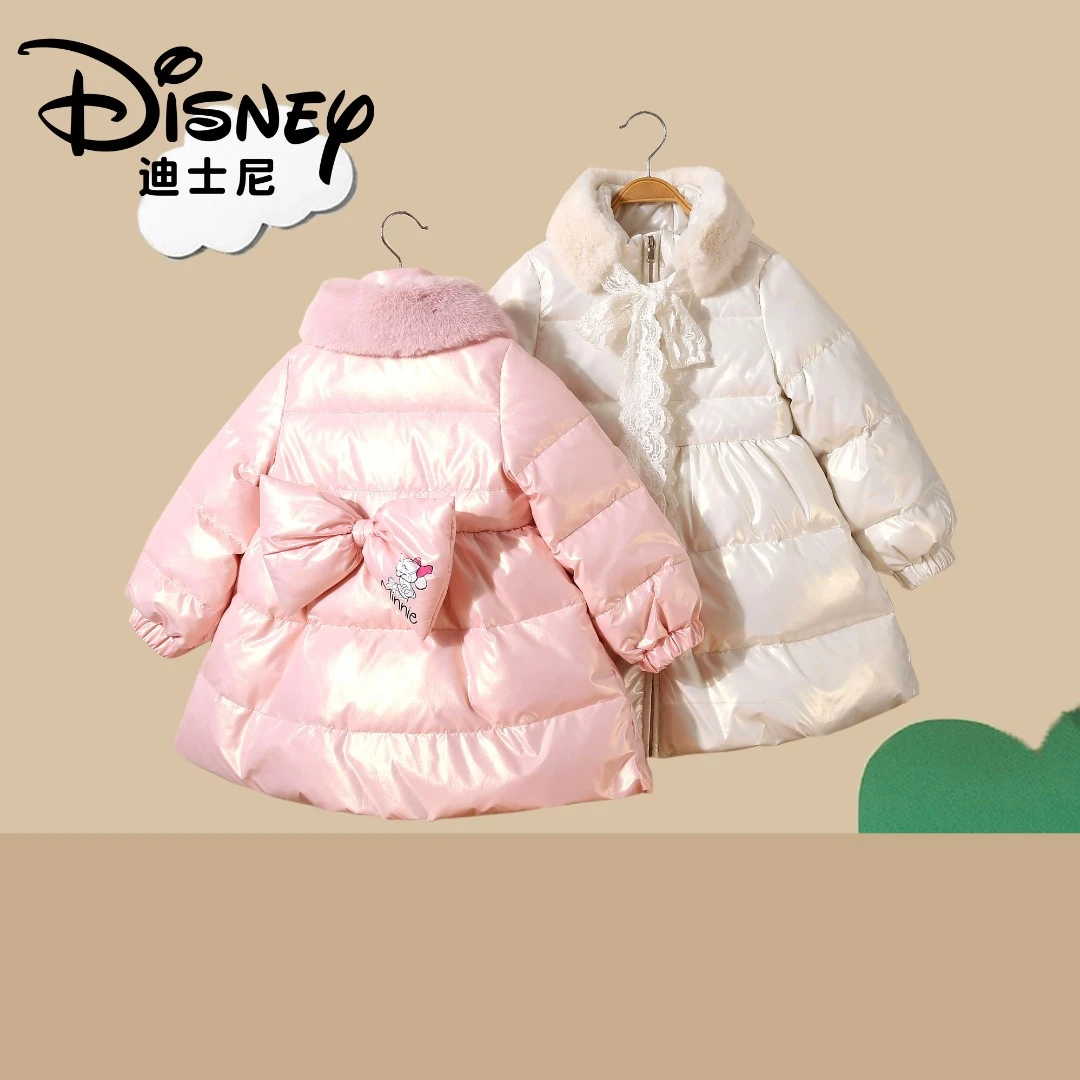 【TQ粉丝专享】Disney/迪士尼中长款蝴蝶结羽绒服XCQ4SU003女童洋气