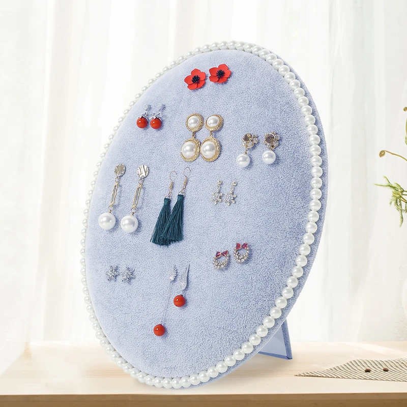 椭圆板耳钉收纳架家用首饰耳环架饰品架挂墙耳饰架子摆摊展示道具