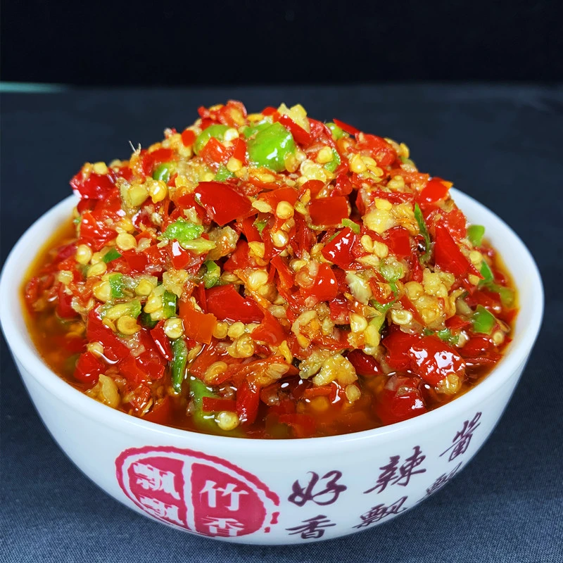 江西宜春新鲜剁椒酱有油彩色辣椒酱香辣酱拌饭拌面辣椒酱下饭菜