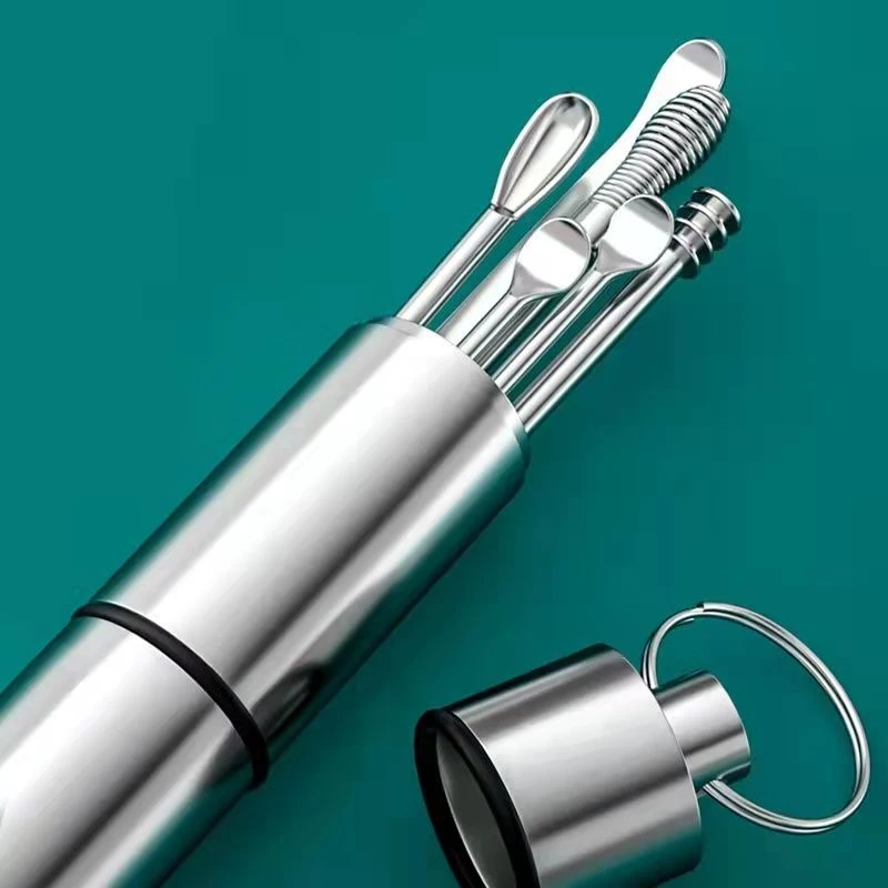 【筒装6件套】掏耳勺神器不锈钢采耳工具耳朵清洁器