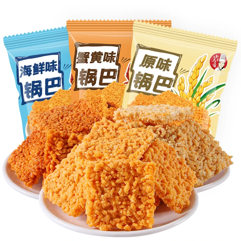 【台风严选】小马哥糯米锅巴小包装整箱网红零食原味500g/箱传统