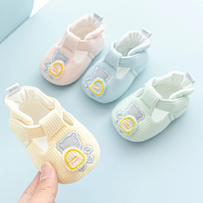 婴儿鞋春夏季0-1岁单鞋软底幼儿不掉鞋新生儿3-6-9月宝宝鞋子春秋