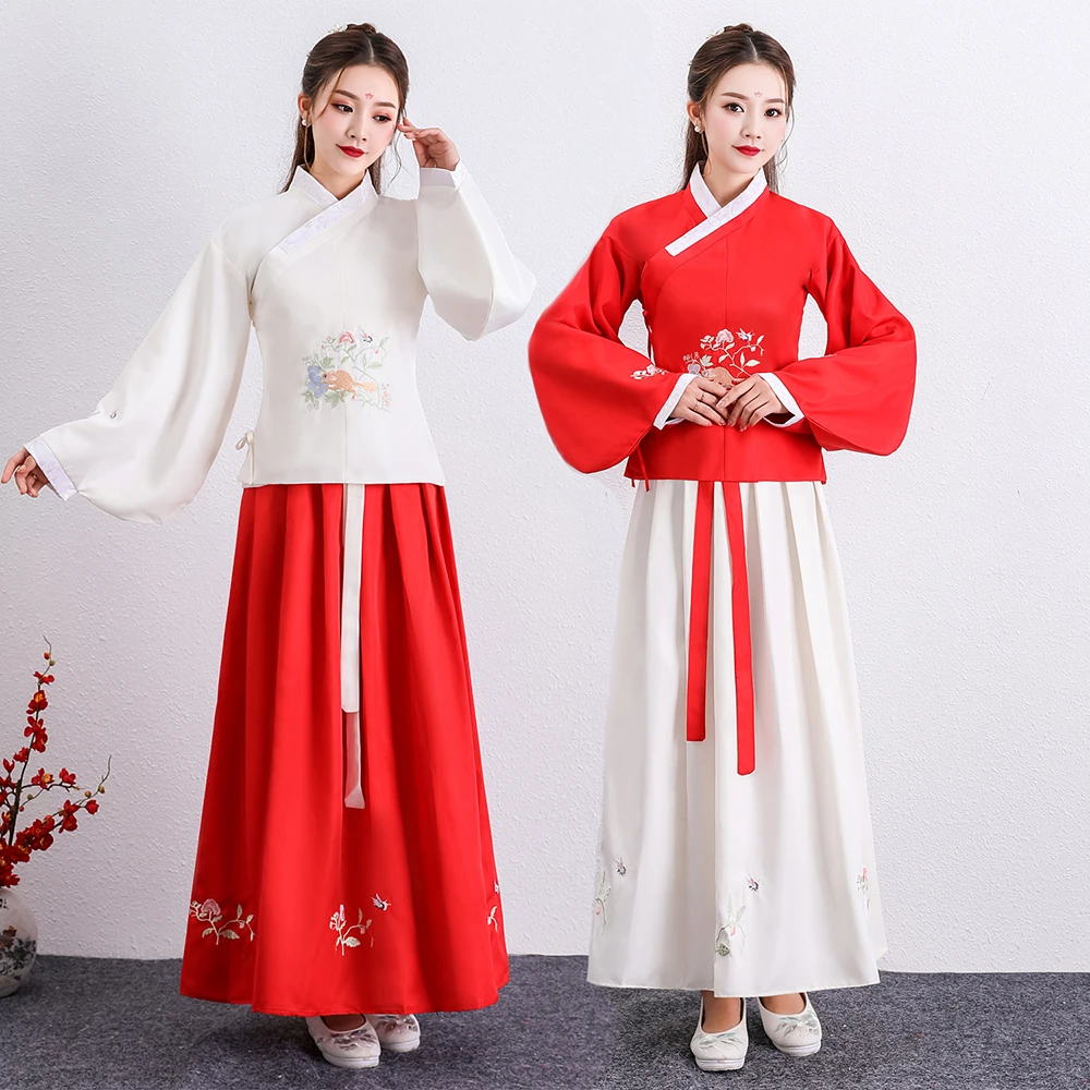 甜妞宝妹汉服女学生古风中国风改良亲子装唐装复古套装演出服古装