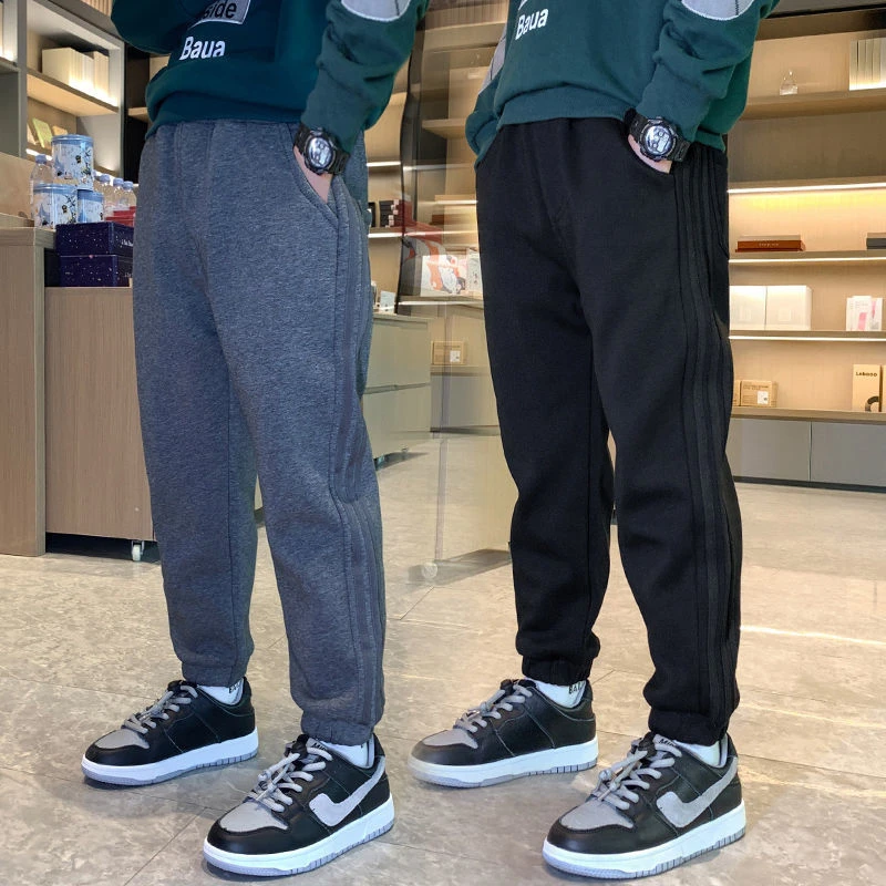 童装男童裤子春秋款中大儿童宽松运动休闲裤12岁冬季加绒男孩卫裤