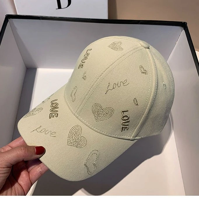 粉丝价！外单轻奢韩系优雅鸭舌帽子女立体刺绣春秋遮阳时尚棒球帽