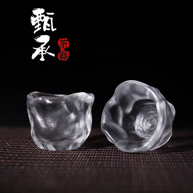 【石纹杯30ml】古法烧制琉璃 全手工 冰冻烧工艺 茶器茶具酒杯