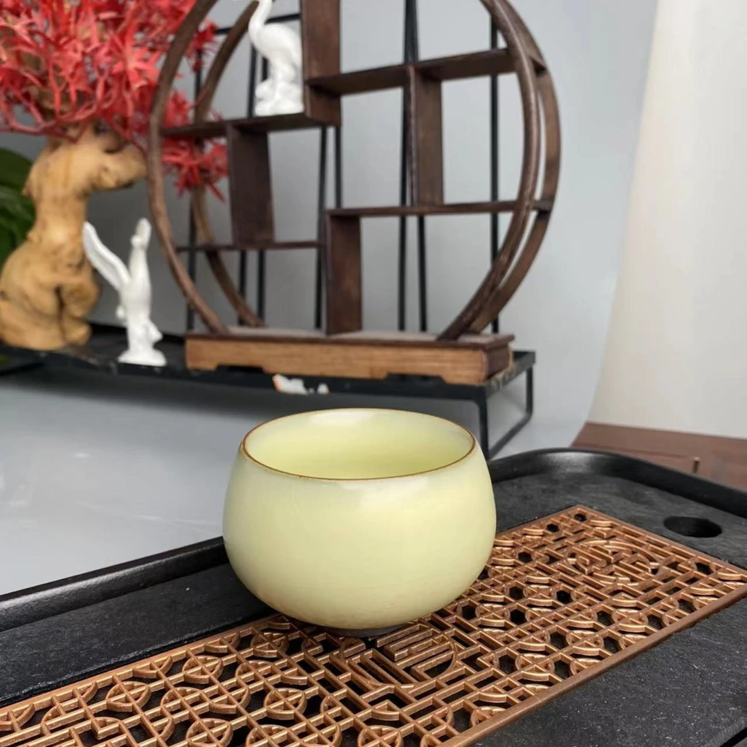 慢城臻品堂 衡山社主人杯汝窑茶杯品茗杯陶瓷杯个人专用茶杯 2438