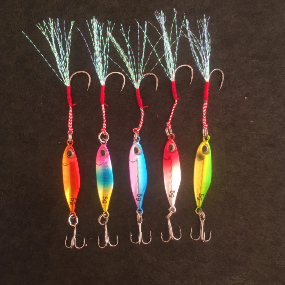 日系  微物铁板小克重5g 8g 10g 14g漂落板 翘嘴马口白条青稍