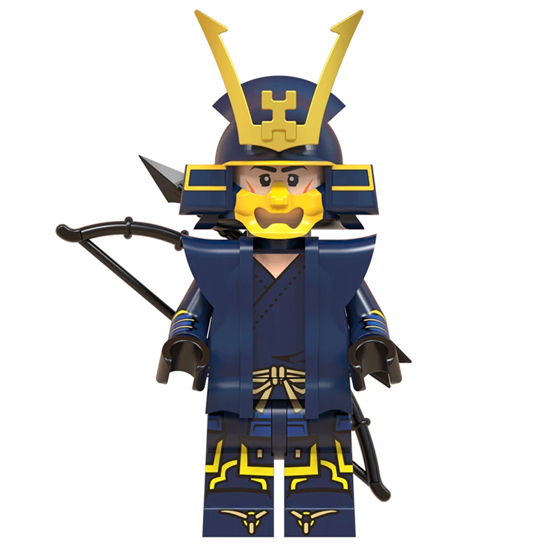小小玩具中古武士第三方盔甲浪人铠甲WM6090拼装积木人仔玩具日本
