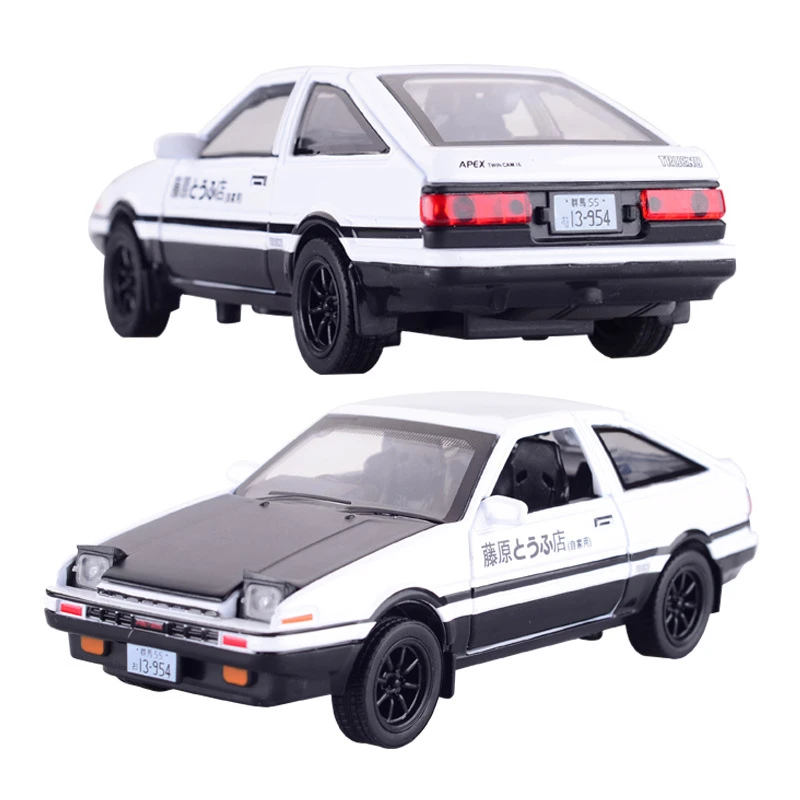 仿真汽车模型D头文字跑车AE86合金车模回力男孩金属玩具