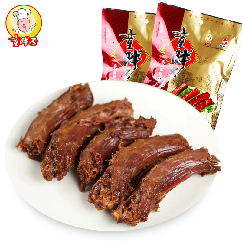 童胖子酱板鸭脖湖南特产真空装150克