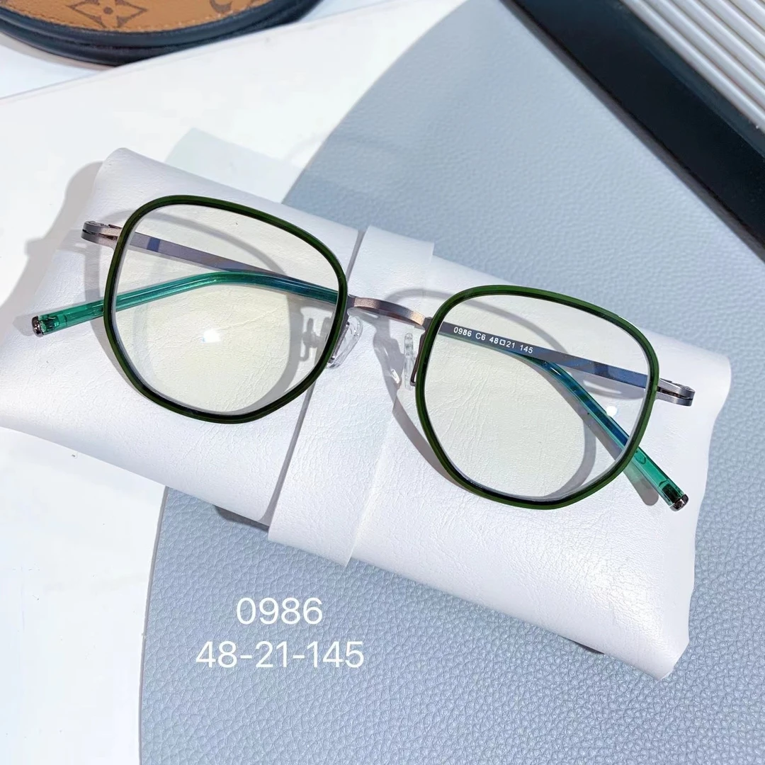 网红CARIN同款超轻多边形眼镜框男素颜小脸可配近视0986