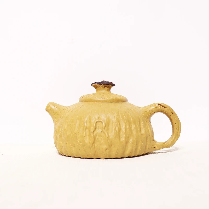 原矿黄金段泥工艺美术师纯全手工供春壶 230cc宜兴茶具套装紫砂壶