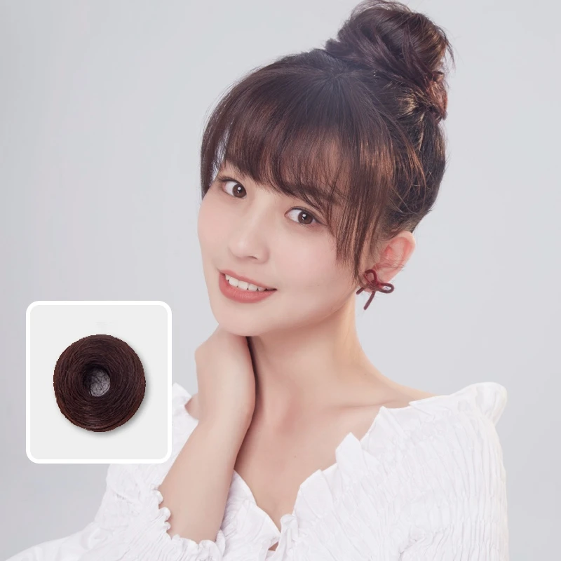 LUCYLEE仿真发圈丸子头公主发苞盘头假发丸子懒人丸子头慵懒抓夹