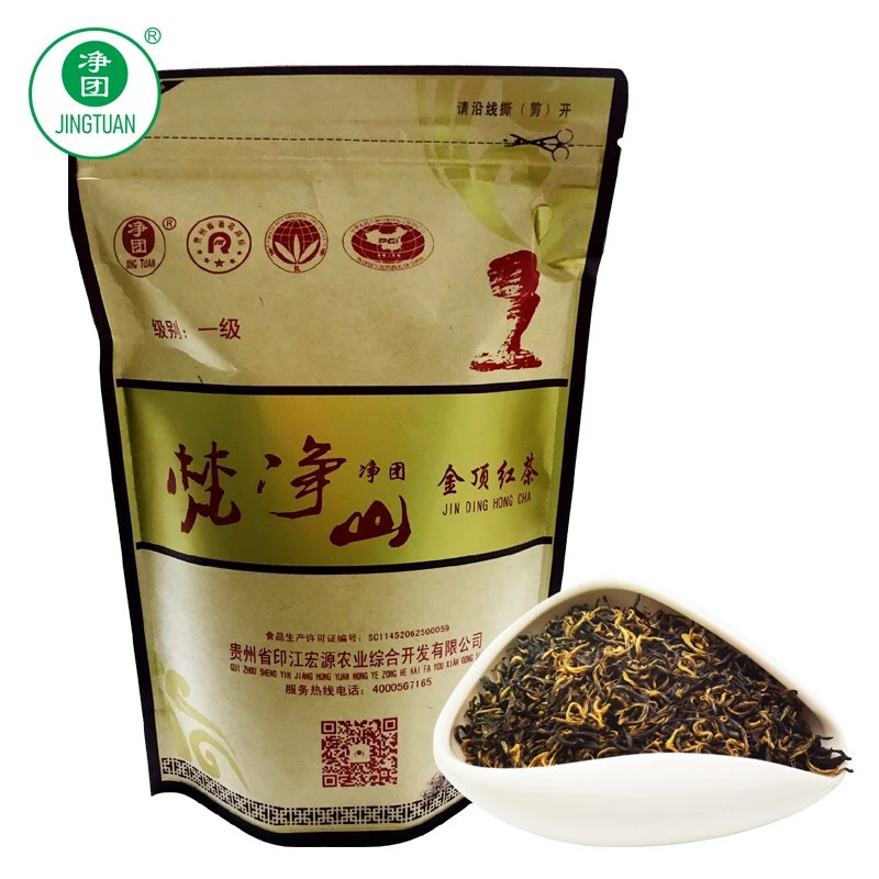 净团牌  贵州梵净山高山云雾金顶红茶 一级袋装500g