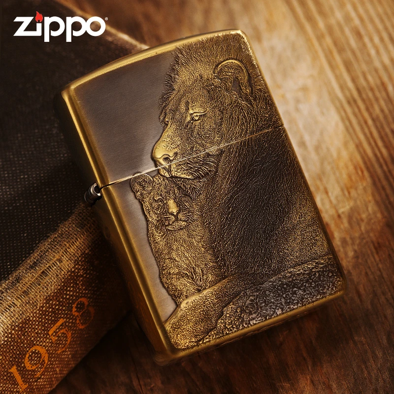 ZIPPO打火机DIY鬼王盔甲鬼王父子情深（黑胡桃木盒）男士DY8912FD