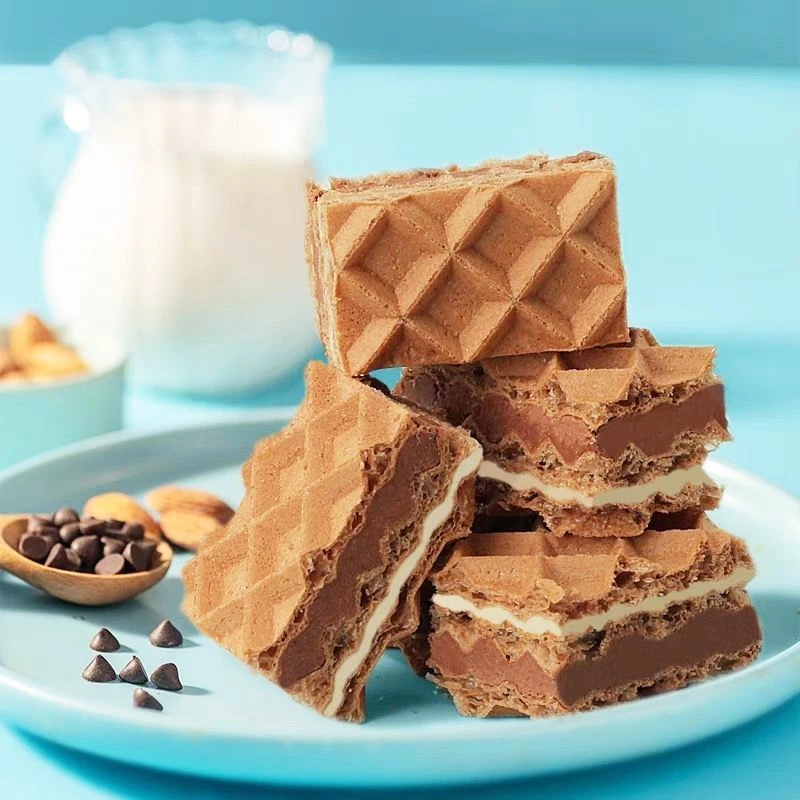 威化饼干5层厚切小方牛奶巧克力小零食