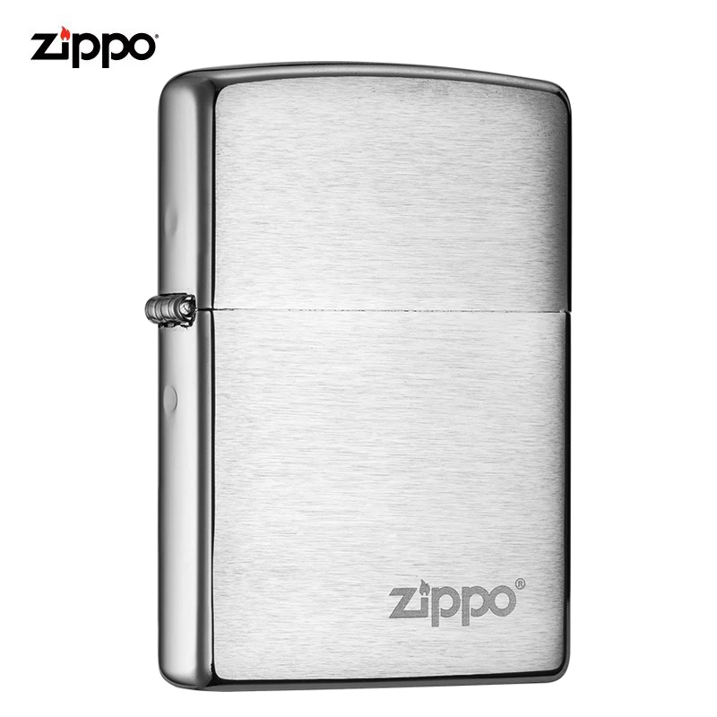 ZIPPO打火机美版 200ZL拉丝镀铬-商标男士经典个性送礼MBJ1