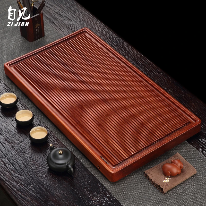 花梨木茶盘整块电木款家用排水功夫茶具高档简约红木茶托茶海茶台
