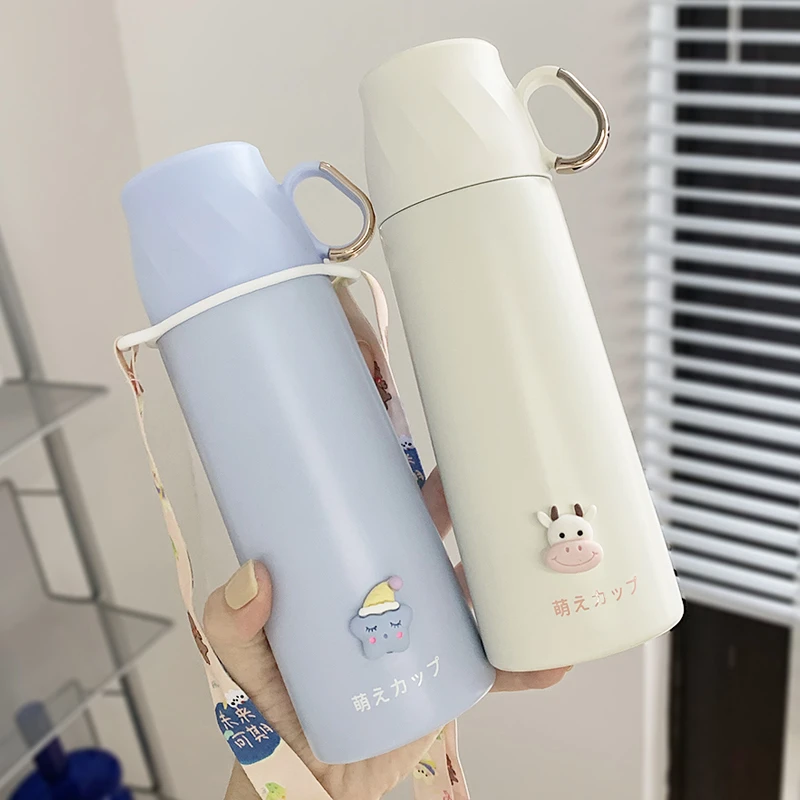 水杯保温杯女可爱便携带盖水杯2024高颜值网红水杯ins原宿风杯子