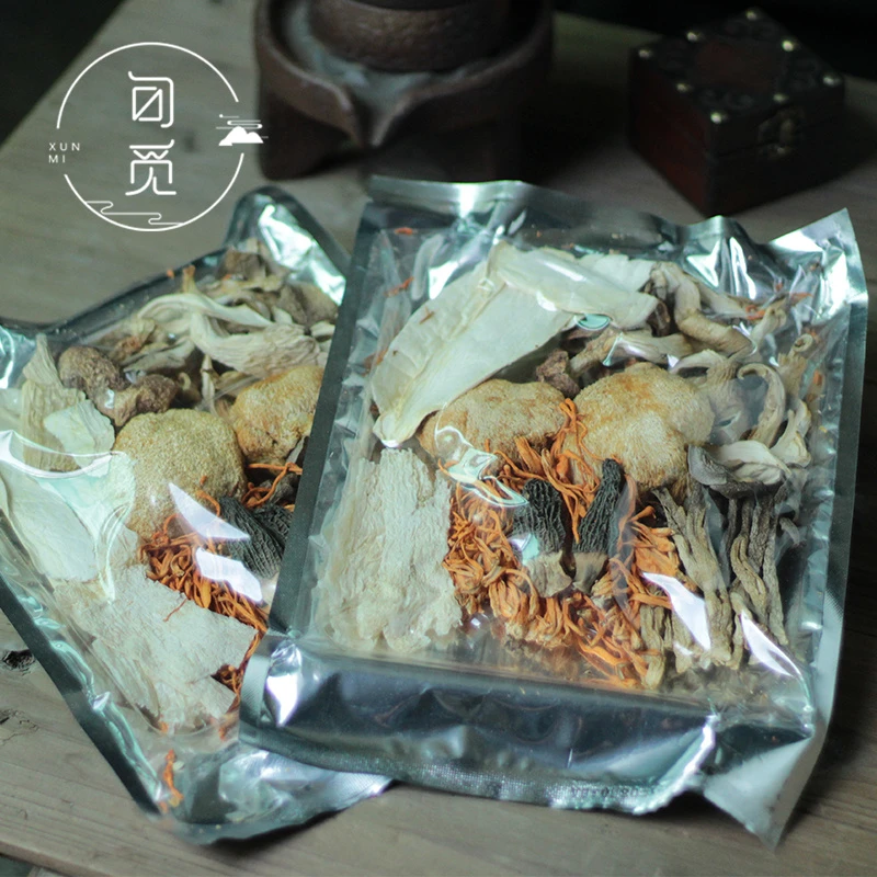 旬觅美味八珍菌菇汤料包火锅羊肚菌菌菇包60g/包无硫食用