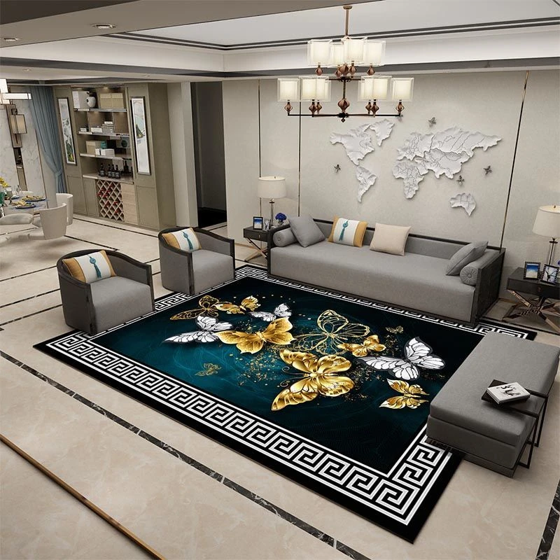029《创意地毯》花蝴蝶客厅卧室床边床尾榻榻米阳台餐厅地毯地垫