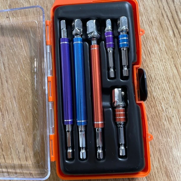 6件大中小飞套筒定位电钻接柱套装五金