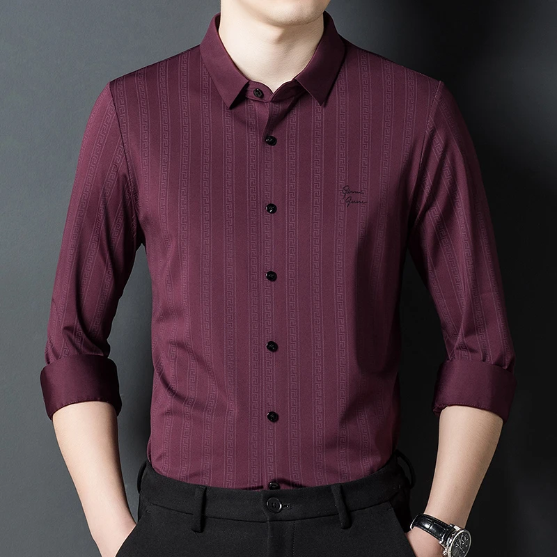 参加婚礼服春秋结婚庆宴爸爸礼服中老年男装衬衫岳父公公父亲喜事