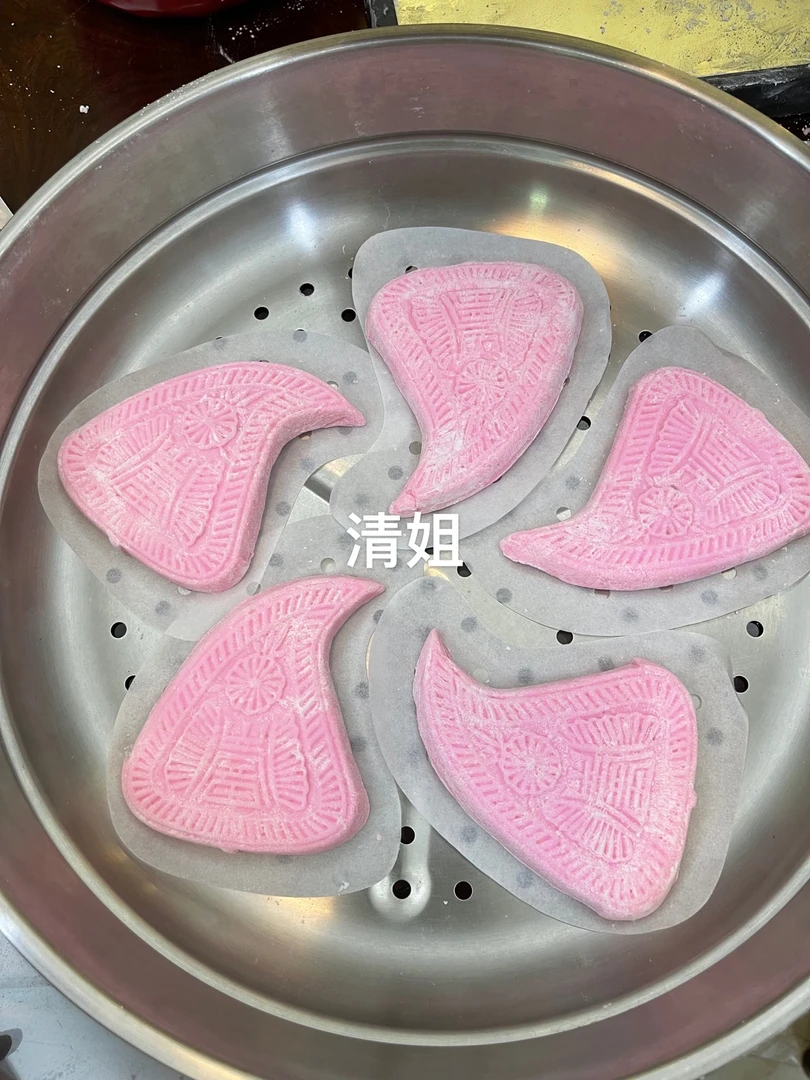 做粿包子圆粿纸或者壳桃纸可以选择