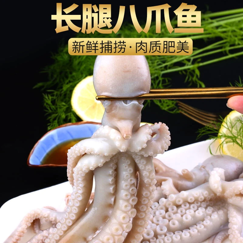 【老王推荐】鲜活速冻长腿八爪鱼每包净重500g顺丰冷链发货