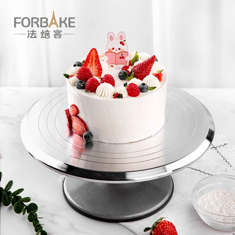 法焙客铝合金蛋糕裱花转台 裱花台 蛋糕转盘 裱花工具架 烘焙工具