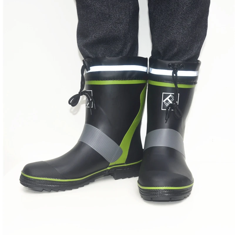雨靴男橡胶中帮雨鞋男士男款钓鱼水鞋中筒防雨鞋胶鞋轻便不磨脚