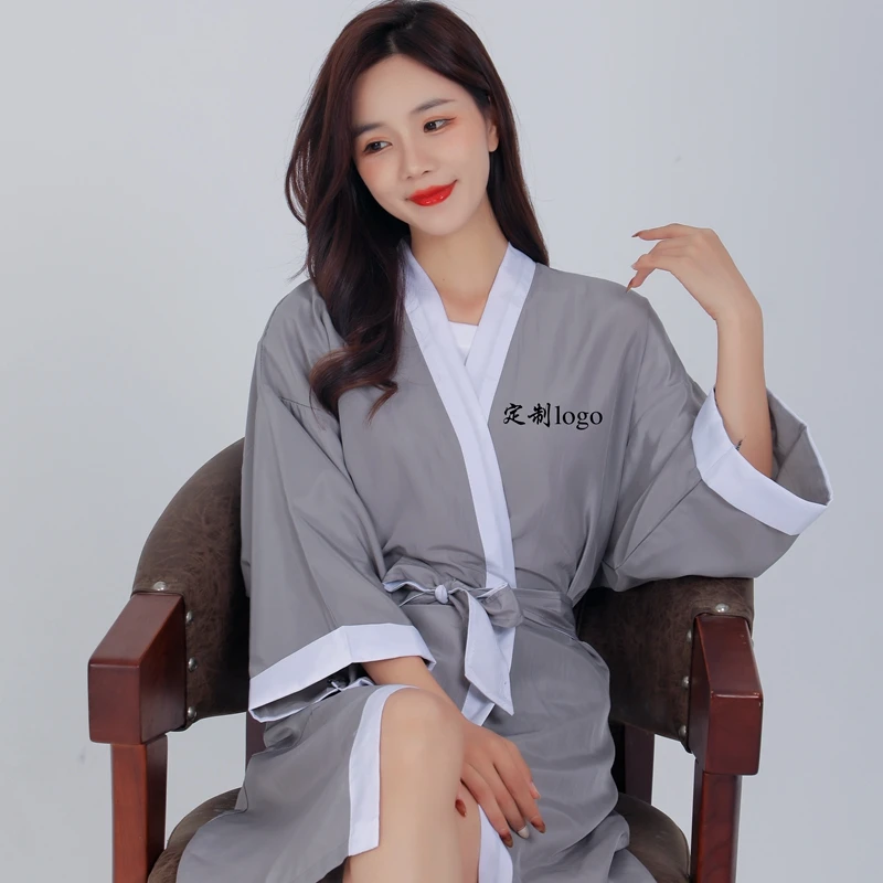 网红款一次性理发店客袍染发美发客服发廊潮牌定制客袍理发围布