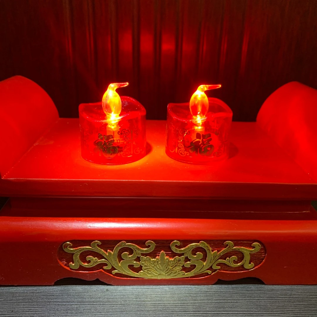 LED电子蜡烛灯 可更换电子石 替代明火CR2032电子石 安全环保灯芯