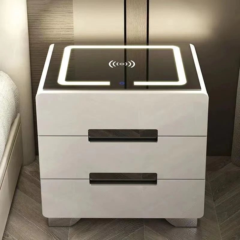 新款无线智能可充电床头柜多功能轻奢简约现代床头桌卧室床边柜