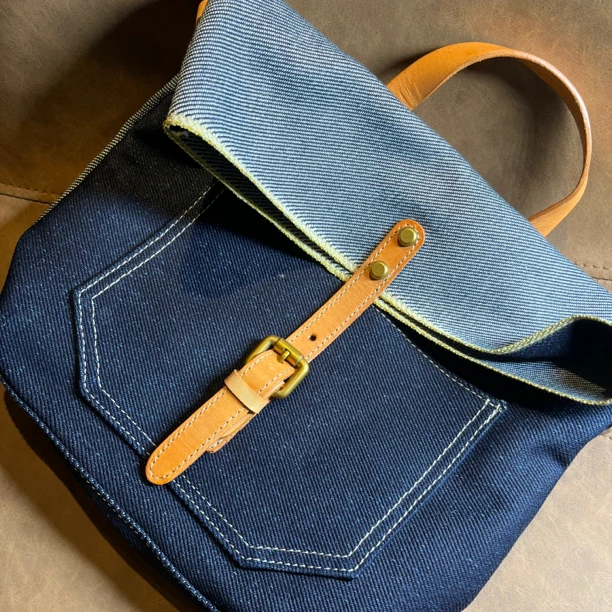 工装新款休闲日系包斜挎拼接包美式阿美咔叽男女同款牛仔手机包