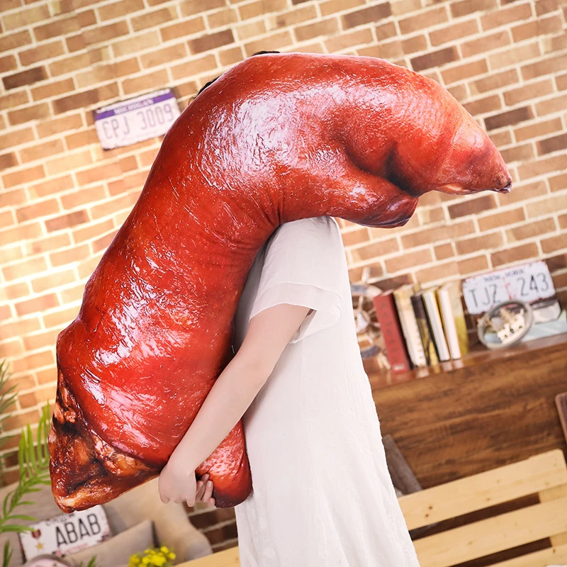 网红同款猪蹄抱枕大鸡腿毛绒玩具仿真零食求爱咸猪手靠垫生日礼物