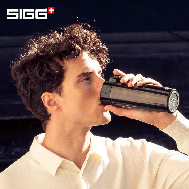 SIGG/希格瑞士设计时尚简约轻奢车载不锈钢咖啡保温杯单手开合