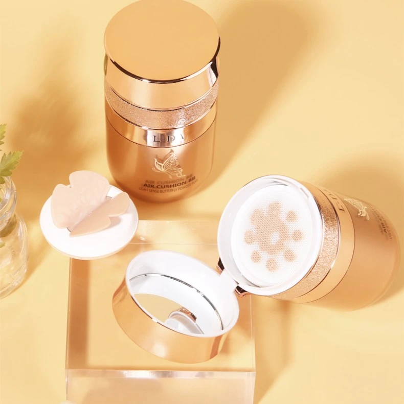 益若翼光感蝴蝶美颜粉扑气垫BB霜（主播推荐象牙白更好）水润