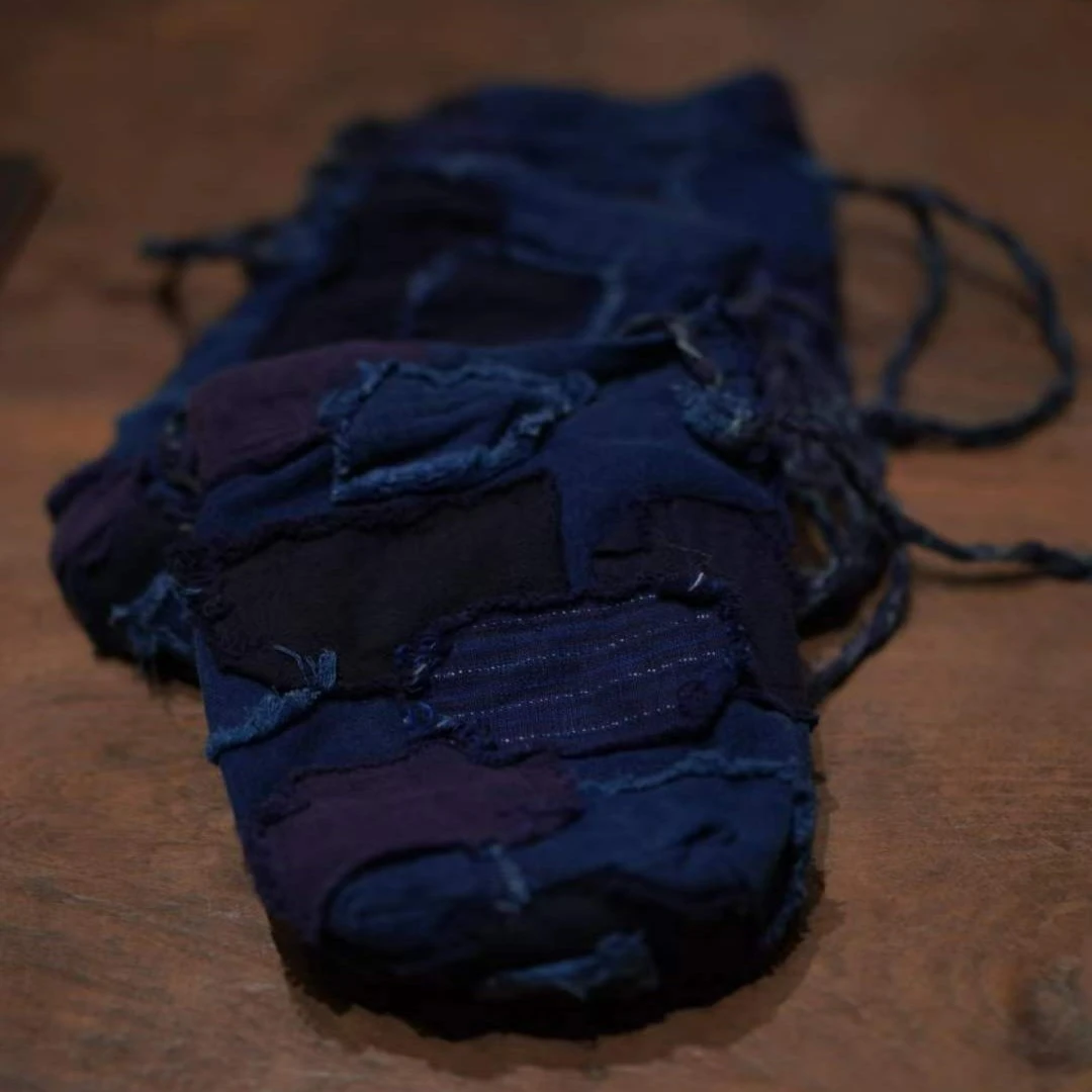 布衣分享 A018 兮耳毛边拼接复古手工编织手机包蕾丝时尚设计师款