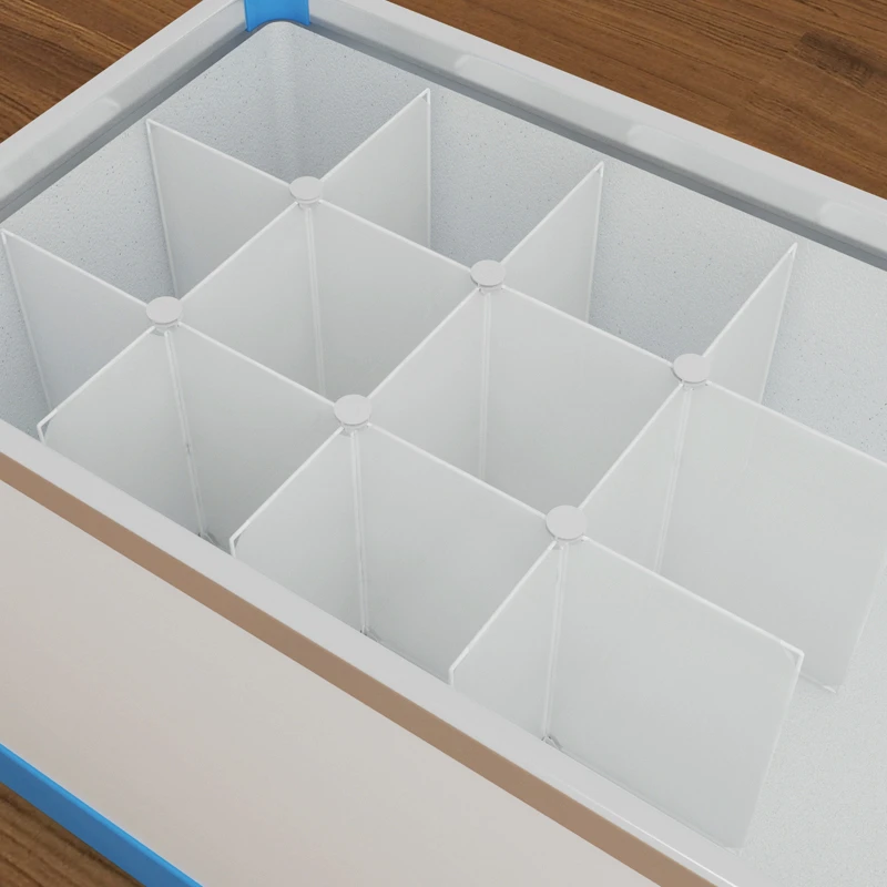 冰柜内部置物架子配件、树脂片、加密铁网、卡扣、扎带、分隔栏隔断