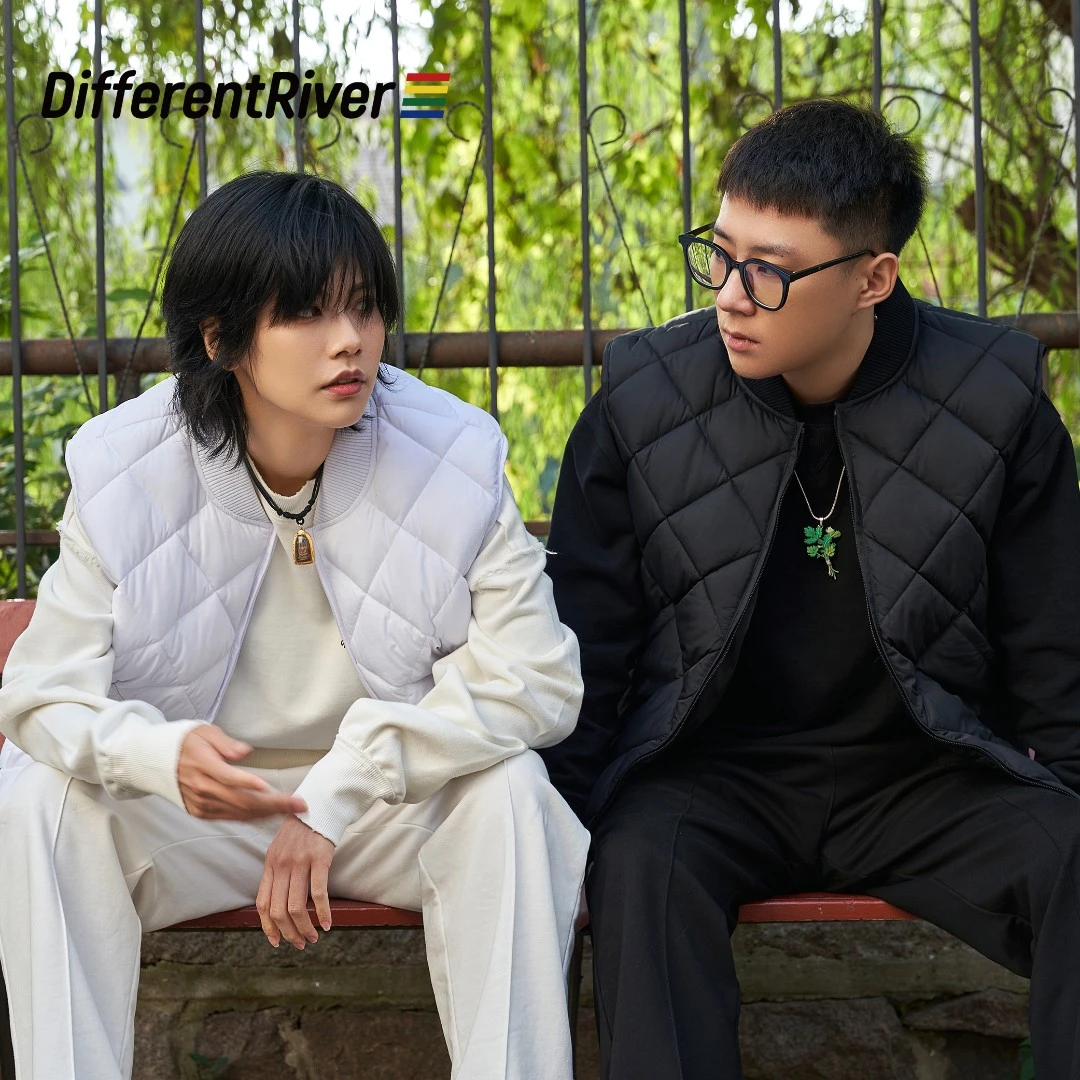 DifferentRiver秋冬 基础款-情侣百搭同款保暖菱形格百搭棉马甲