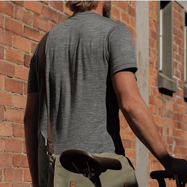 美利奴羊毛短袖夏季男士户外运动短袖舒适休闲透气美丽诺羊毛短袖