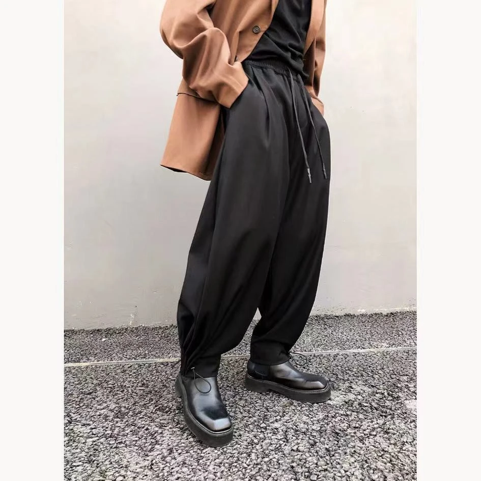 VIPstudio 24AW  自制款垂感抽绳阔腿裤 百搭纯色升级版