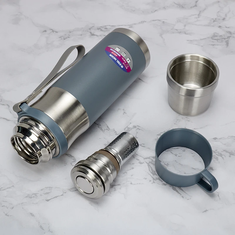 加康316全钢保温杯大容量真空家用保温杯户外便携大号泡茶保温杯