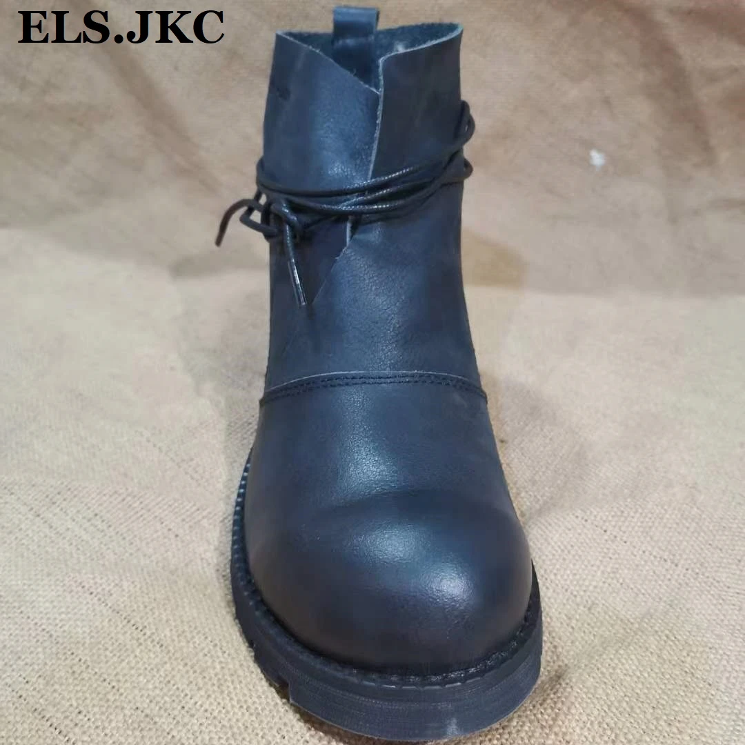 ELS.JKC品牌复古女款马丁靴