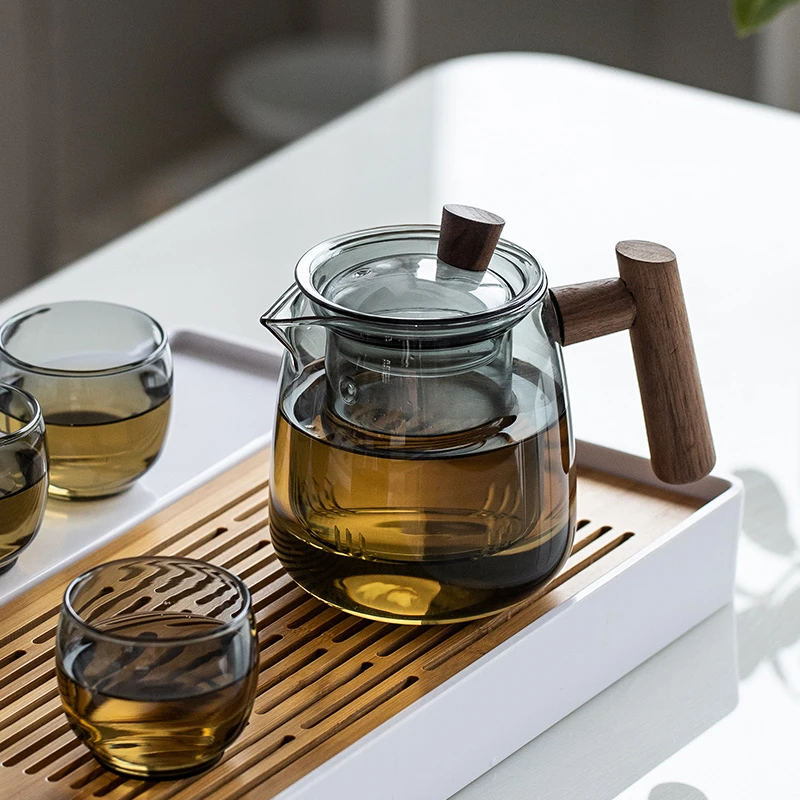 唐正茶具玻璃茶壶耐热花茶泡茶壶日式玻璃杯功夫茶具过滤茶水分离