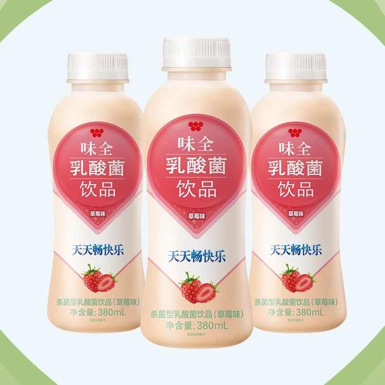 康师傅味全乳酸菌原味草莓味饮品380ml混合装4瓶6瓶饮料活力营养